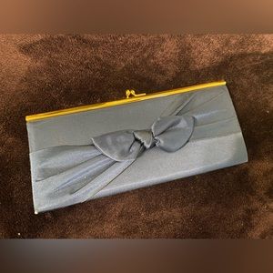 Valerie Steven’s Blue & Gold Satin Clutch